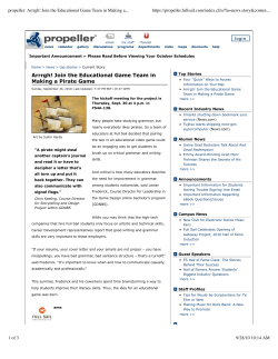 propeller: Arrrgh! Join the Educational Game Team in