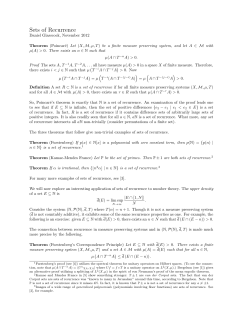 Sets of Recurrence