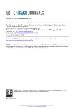The Dynamics of Goal Revision: A Cybernetic Multiperiod Test