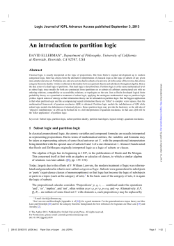An introduction to partition logic - Philsci