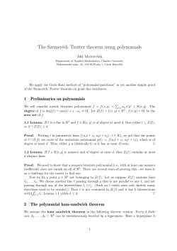The Szemer&eacute;di&ndash;Trotter theorem using polynomials