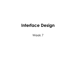 Interface Design
