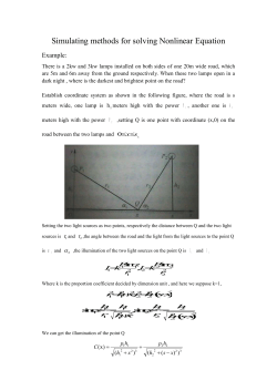 Simulating methods for solving Nonlinear Equation Example: There