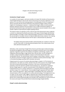 Kriegel on the Phenomenology of Action