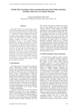 Family Play-Learning: Some Learning Outcomes from Make