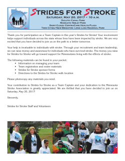 2017 Strides for Stroke Team Captain Packet