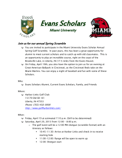 brochure - Miami University Evans Scholars