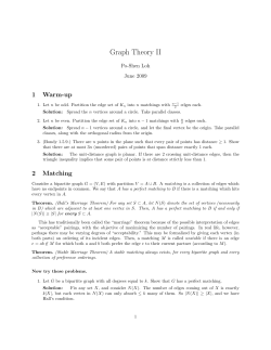 Graph Theory II