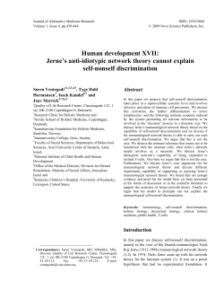 Jerne`s anti-idiotypic network theory cannot explain self