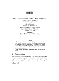 Auctions of identical objects with single-unit demands
