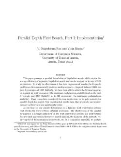 Parallel Depth First Search, Part I