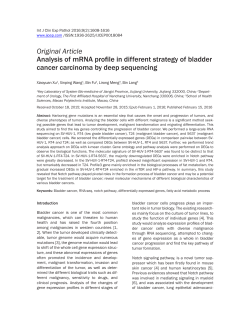 Analysis of mRNA profile in different strategy of bladder cancer