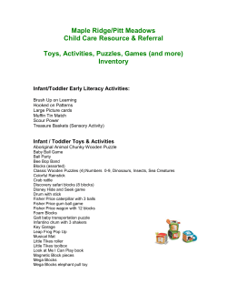CCRR Toys Activities Puzzles Games Inventory