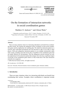 On the formation of interaction networks in social coordination games