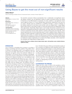 Using Bayes to get the most out of non-significant results