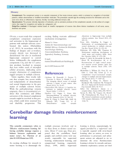 Cerebellar damage limits reinforcement learning