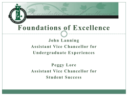 Foundations of Excellence Presentation