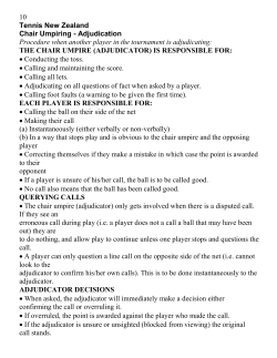 Adjudication - Powered by Sporty.co.nz