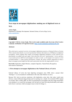 Next steps in newspaper digitization: making use of