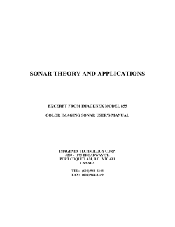 sonar theory and applications