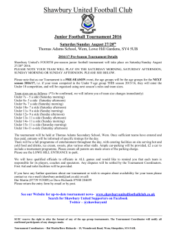 Junior Football Tournament 2016