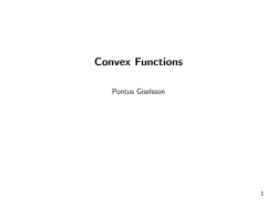 Convex Functions