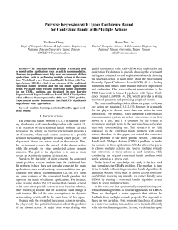 Pairwise Regression with Upper Confidence Bound for Contextual