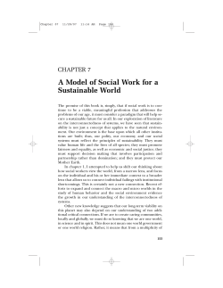A Model of Social Work for a Sustainable World