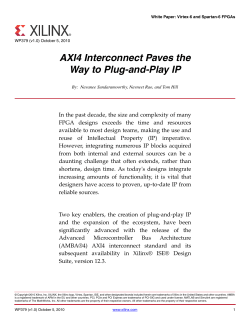 AXI4 Interconnect Paves the Way to Plug-and-Play IP