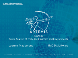 Static Analysis of Embedded Systems Technology - Artemis-IA