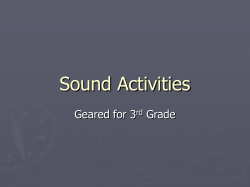 Sound Activities