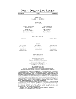 north dakota law review - UND School of Law
