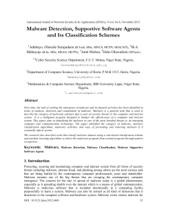 Malware Detection, Supportive Software Agents