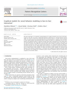 Graphical models for social behavior modeling in - LIRIS