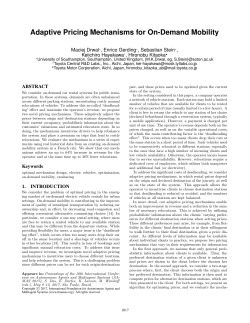 Adaptive Pricing Mechanisms for On-Demand Mobility