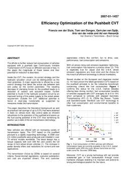 Efficiency Optimization of the Pushbelt CVT