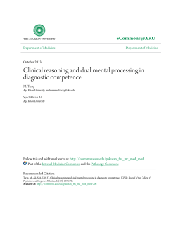 Clinical reasoning and dual mental processing in diagnostic