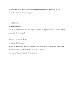 An Innovative Work Behavior-Enhancing Employability Model