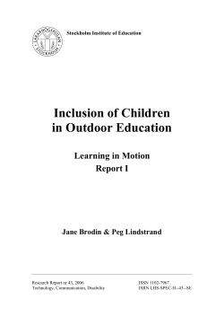 Inclusion of Children in Outdoor Education - Barn