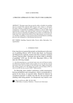A Process Approach to the Utility for Gambling.