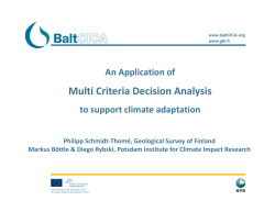 Multi Criteria Decision Analysis