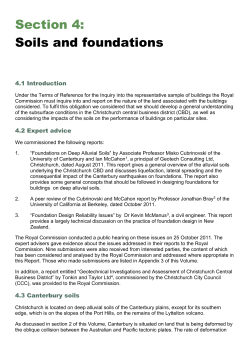 Soils and foundations - Canterbury Earthquakes Royal Commission