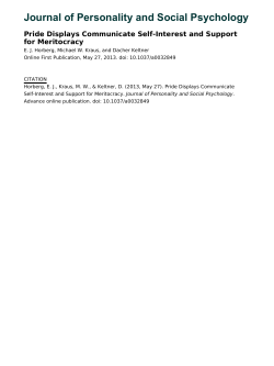 Journal of Personality and Social Psychology