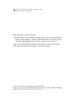 The preposition at from a spatial language, cognition, and