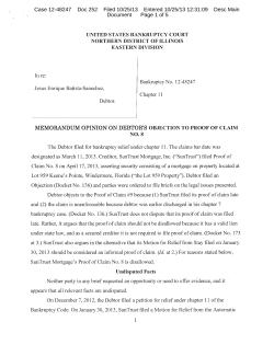 memorandum opinion on debtor`s objection to proof of claim