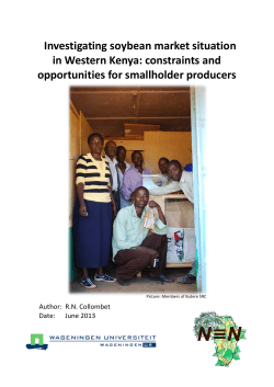 Investigating soybean market situation in Western Kenya