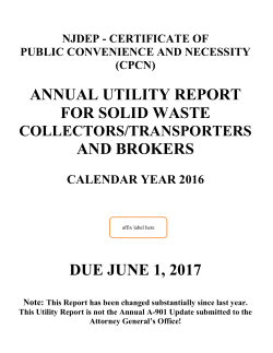 annual utility report for solid waste and brokers due june 1, 2017