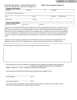 GSEP Course Completion Agreement