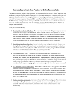 Best Practices for Online Response Rates