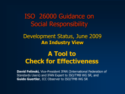 Check For Effectiveness - ISO 26000, an estimation